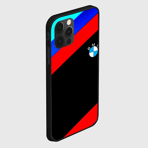 Чехол iPhone 12 Pro Max BMW line sport / 3D-Черный – фото 2