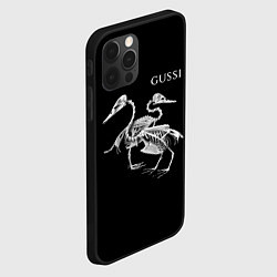 Чехол для iPhone 12 Pro Max Gussi - two skeletons of a goose, цвет: 3D-черный — фото 2