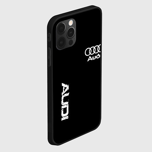 Чехол iPhone 12 Pro Max AUDI sport white / 3D-Черный – фото 2