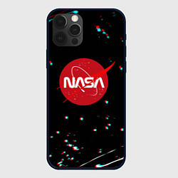 Чехол для iPhone 12 Pro Max NASA glitch splash, цвет: 3D-черный