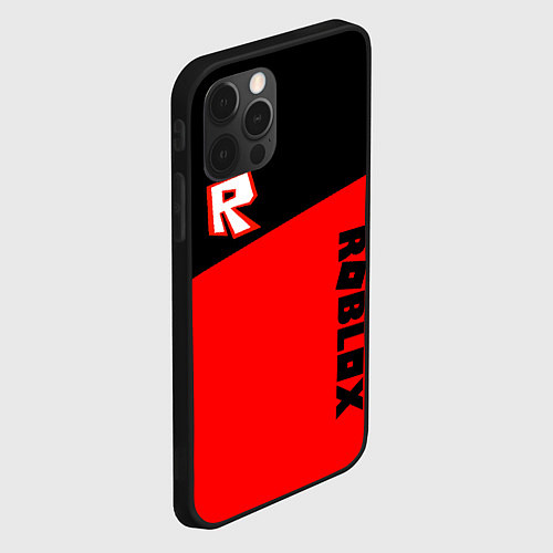 Чехол iPhone 12 Pro Max Roblox geometry red / 3D-Черный – фото 2