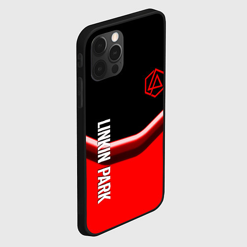 Чехол iPhone 12 Pro Max Linkin park geometry line steel / 3D-Черный – фото 2