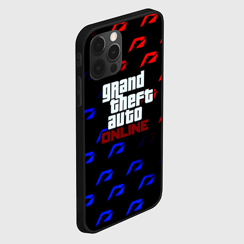 Чехол iPhone 12 Pro Max NFS x GTA pattern / 3D-Черный – фото 2