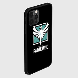 Чехол для iPhone 12 Pro Max Rainbow six logo game ubisoft, цвет: 3D-черный — фото 2