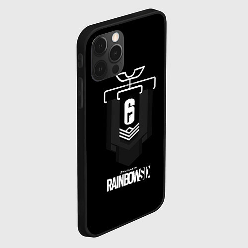 Чехол iPhone 12 Pro Max Радуга лого гейм / 3D-Черный – фото 2