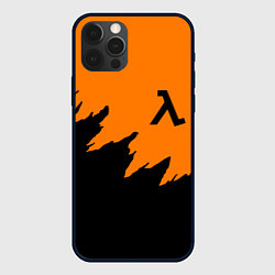 Чехол для iPhone 12 Pro Max Half life чёрно оранжевый, цвет: 3D-черный