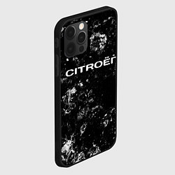 Чехол для iPhone 12 Pro Max Citroen black ice, цвет: 3D-черный — фото 2