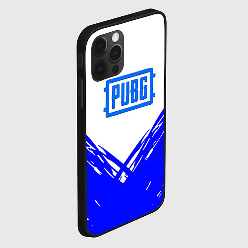 Чехол iPhone 12 Pro Max PUBG синие краски / 3D-Черный – фото 2