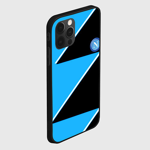 Чехол iPhone 12 Pro Max Napoli fc geometry blue / 3D-Черный – фото 2