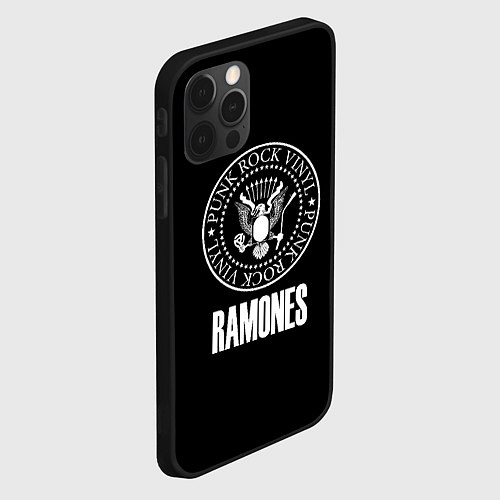 Чехол iPhone 12 Pro Max Ramones rock logo / 3D-Черный – фото 2