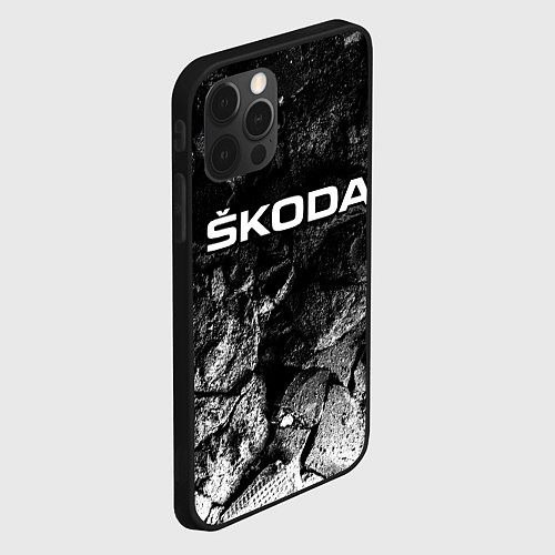 Чехол iPhone 12 Pro Max Skoda black graphite / 3D-Черный – фото 2