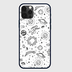 Чехол для iPhone 12 Pro Max Космически, цвет: 3D-черный
