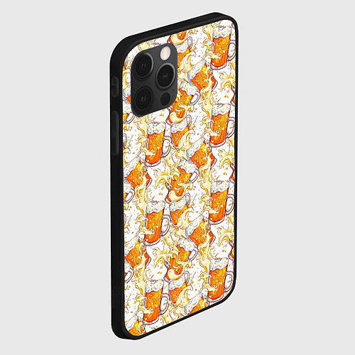Чехол iPhone 12 Pro Max Кружки с пивом / 3D-Черный – фото 2
