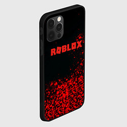 Чехол для iPhone 12 Pro Max Roblox красные краски, цвет: 3D-черный — фото 2