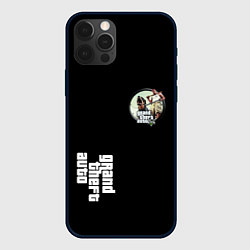 Чехол для iPhone 12 Pro Max GTA 5 logo, цвет: 3D-черный