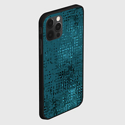 Чехол для iPhone 12 Pro Max Тёмный бирюзовый абстракция однотонный, цвет: 3D-черный — фото 2
