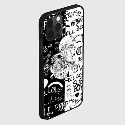 Чехол iPhone 12 Pro Max Lii Peep pattern rap / 3D-Черный – фото 2