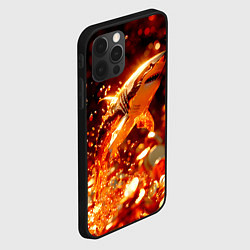 Чехол для iPhone 12 Pro Max Золотая акула и море золотых монет, цвет: 3D-черный — фото 2