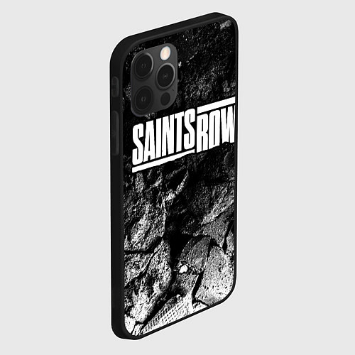 Чехол iPhone 12 Pro Max Saints Row black graphite / 3D-Черный – фото 2