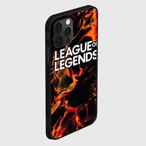 Чехол iPhone 12 Pro Max League of Legends red lava / 3D-Черный – фото 2