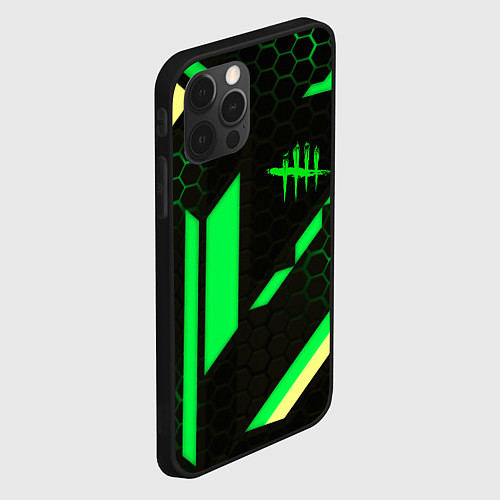 Чехол iPhone 12 Pro Max Dead by daylight geometry pattern / 3D-Черный – фото 2