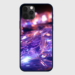 Чехол для iPhone 12 Pro Max Плавление абстрактных блестящих камней, цвет: 3D-черный