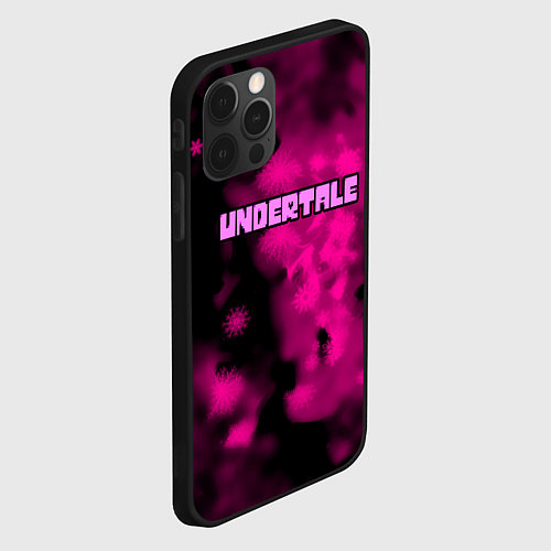 Чехол iPhone 12 Pro Max Undertale pink game / 3D-Черный – фото 2