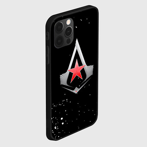 Чехол iPhone 12 Pro Max Assassins creed russia / 3D-Черный – фото 2