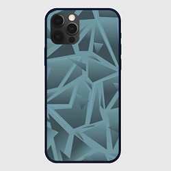 Чехол для iPhone 12 Pro Max Абстракция разбитое стекло, цвет: 3D-черный