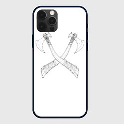 Чехол для iPhone 12 Pro Max Топоры, цвет: 3D-черный