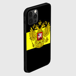 Чехол для iPhone 12 Pro Max Герб РФ империя, цвет: 3D-черный — фото 2