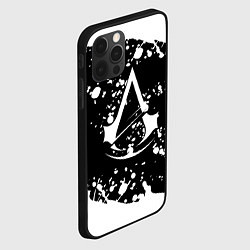 Чехол для iPhone 12 Pro Max Assassins Creed logo краски, цвет: 3D-черный — фото 2