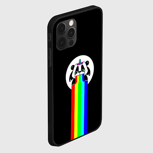 Чехол iPhone 12 Pro Max Блюющий пандарог / 3D-Черный – фото 2