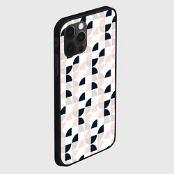 Чехол для iPhone 12 Pro Max Узор полукруг, цвет: 3D-черный — фото 2