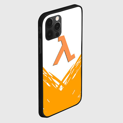 Чехол iPhone 12 Pro Max Half life текстура / 3D-Черный – фото 2