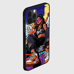 Чехол для iPhone 12 Pro Max Городской ангел - urban style, цвет: 3D-черный — фото 2