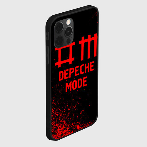 Чехол iPhone 12 Pro Max Depeche Mode - red gradient / 3D-Черный – фото 2