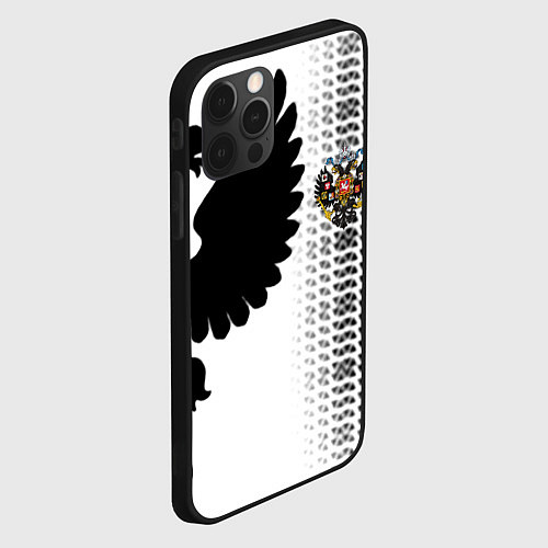 Чехол iPhone 12 Pro Max Россия имперский герб / 3D-Черный – фото 2