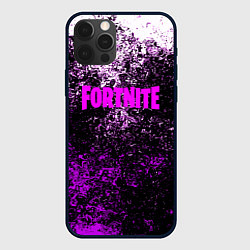 Чехол для iPhone 12 Pro Max Fortnite неоновые краски, цвет: 3D-черный