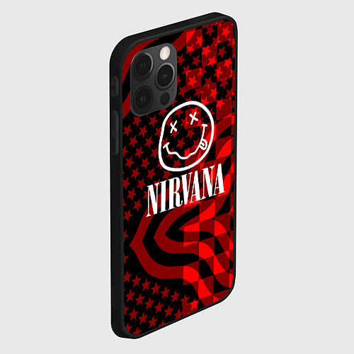 Чехол iPhone 12 Pro Max Nirvana star pattern / 3D-Черный – фото 2