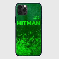 Чехол для iPhone 12 Pro Max Hitman - green gradient посередине, цвет: 3D-черный