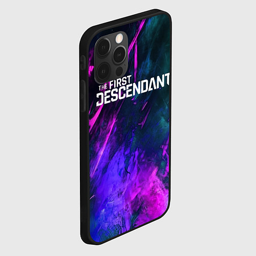 Чехол iPhone 12 Pro Max Texture - The First Descendant / 3D-Черный – фото 2