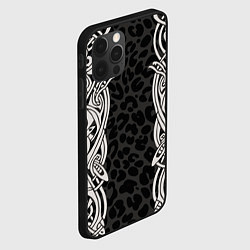 Чехол для iPhone 12 Pro Max Скандинавский кельтский узор, цвет: 3D-черный — фото 2