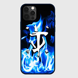 Чехол для iPhone 12 Pro Max Doom fire знак, цвет: 3D-черный