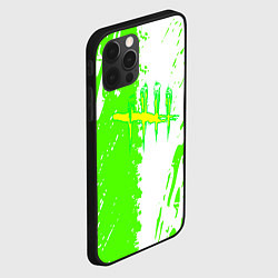 Чехол для iPhone 12 Pro Max Dead by Daylight краски зелёные, цвет: 3D-черный — фото 2