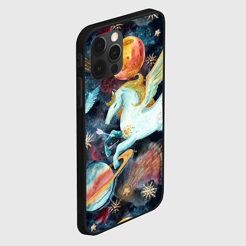 Чехол iPhone 12 Pro Max Созвездие пегас / 3D-Черный – фото 2