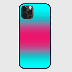 Чехол для iPhone 12 Pro Max Градиент текстура неон, цвет: 3D-черный