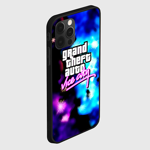 Чехол iPhone 12 Pro Max Gta flame winter / 3D-Черный – фото 2