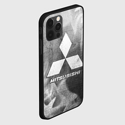 Чехол для iPhone 12 Pro Max Mitsubishi - grey gradient, цвет: 3D-черный — фото 2