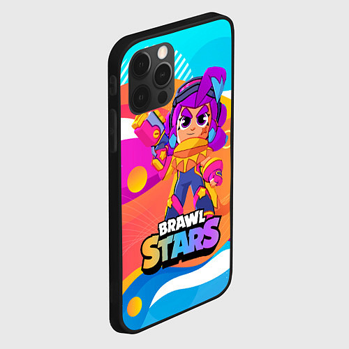 Чехол iPhone 12 Pro Max Brawl Stars Шелли squad busters / 3D-Черный – фото 2